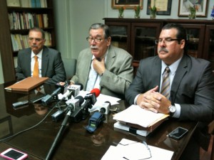 From left: Attorneys Harold Vicente, José Andréu-García and José Andréu-Fuentes