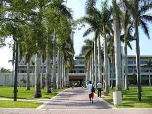 Walkway leading to the Otto G. Richter Library on the campus of the University of Miami. (Credit: Wikipedia)