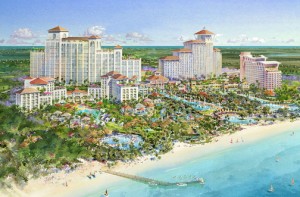 Baha Mar will include four new hotels — a Mondrian, a Rosewood, a Grand Hyatt and a casino hotel — as well as a convention center and Jack Nicklaus golf course. (Credit: www.bahamar.com)