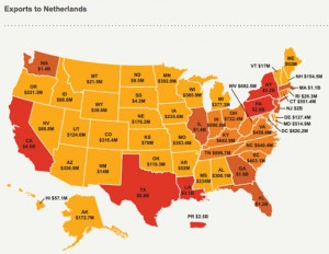 According to the study, Puerto Rico exports a higher percentage of its total exports (13.8 percent) to the Netherlands than any of the 50 states. 