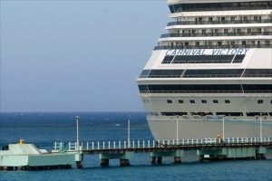 While cruise-ship passenger arrivals made up only 32 percent of the pie in 2010, they comprised 40 percent of all visitor arrivals to Jamaica last year. (Credit: Larry Luxner)