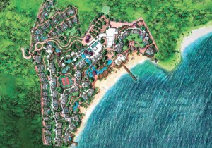 Artist rendering of the sprawling Park Hyatt Hotel at Banana Bay Peninsula. 