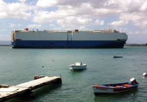 During the first seven months of Fiscal 2013, 6.5 million short tons of cargo arrived to the three main docks at the Port of San Juan, namely Puerto Nuevo, Puerta de Tierra and Isla Grande. (Credit: © Mauricio Pascual)