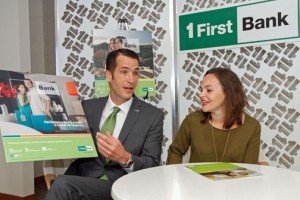 From left: Antonio Pertiñez, senior vice president of marketing and public relations and Karla Colón, marketing and business intelligence manager at FirstBank.