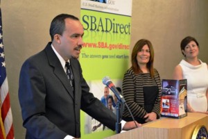 José A. Irizarry, president of Centro Gomas del Oeste accepts his SBA award.