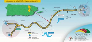 The Novotren route from Caguas to San Juan.