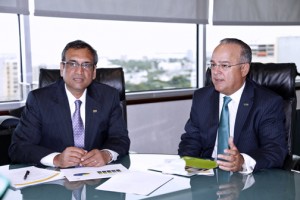 From left: Cassan Pancham, executive vice president and business group director for FirstBank and FirstBank CEO Aurelio Alemán.
