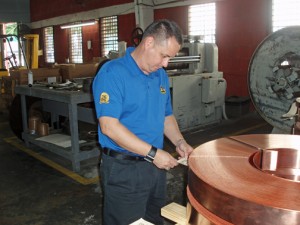 Abimael Padilla, general manager of Challenger Brass & Copper Inc. 