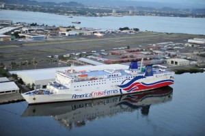 The Caribbean Fantasy ferry.