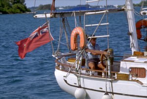 Fisherman takes tourists for a day trip around the waters of Bermuda. (Credit: Larry Luxner)