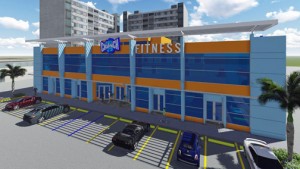 The three-story Crunch Fitness facility will feature 100 parking spaces for members and staff.