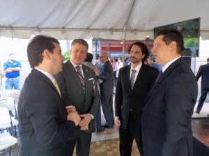 From left: Christian González, CEO and co-founder of Wovenware; Jaime Yordán, business development director in the area of telecom and information technology for PRIDCO; Carlos Meléndez, COO and co-founder of Wovenware; and Antonio Medina, executive director of PRIDCO.