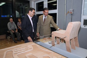 Interamerican University Rector Juan F. Martinez and EDB President Joey Cancel-Planas participate in the A.SPACE Labs opening.