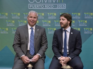From left: Economic Development and Commerce Secretary Alberto Bacó and Chief Information Officer Giancarlo González.