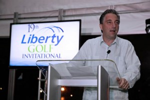 Liberty President Naji Khoury announces this year's benefitted nonprofits.
