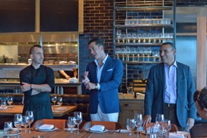 From left: Chef Marc Forgione, LDV Hospitality President John Meadow, and Restaurateur Julio Canales.