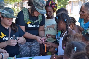 Enactus Puerto Rico members spearhead sustainable development projects in economically disadvantage communities in Puerto Rico and the Caribbean.