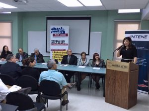 SBA District Director Yvette T. Collazo speaks during the kick-off ceremony hosted by Technology Initiative of the Northeast (INTENE by its Spanish acronym) at Universidad del Este.