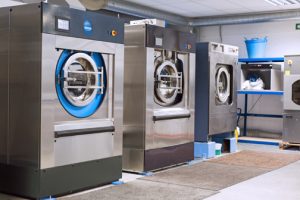 The Xeros laundry system replaces 80 percent of the water with polymer beads that gently massage textiles.