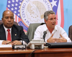 From left: Rubén Piñero and Josen Rossi, during a morning news conference.