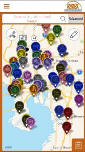 A look at the search function on the new EmployFlorida.com mobile app. (PRNewsFoto/CareerSource Florida)