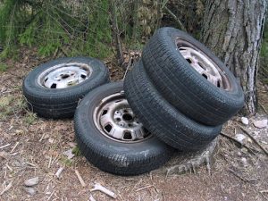 This year Toyota Foundation is interested in proposals aimed at solving the issue of tire disposal or tire recycling. (Credit: Wikipedia)