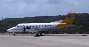 An interCaribbean Airways EMB 120 aircraft.